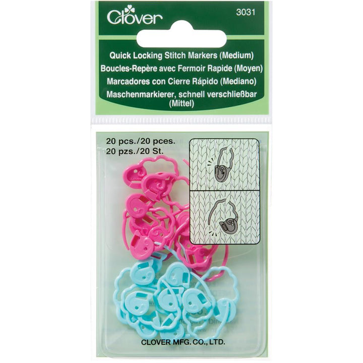 Quick Locking Stitch Markers  (Medium) / Marcadores con Cierre Rápido ( Mediano)